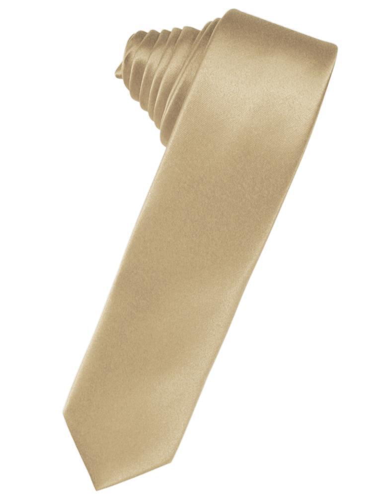 Golden Luxury Satin Skinny Necktie