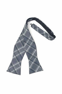 Cardi Self Tie Grey Madison Plaid Bow Tie