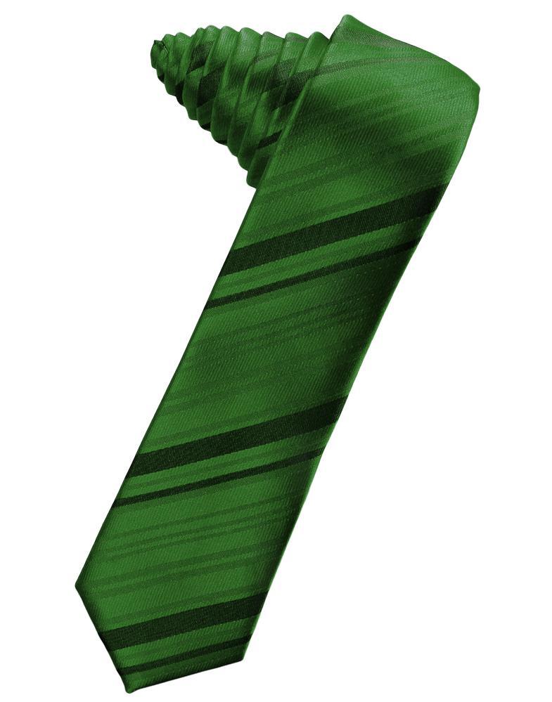 Hunter Striped Satin Skinny Necktie