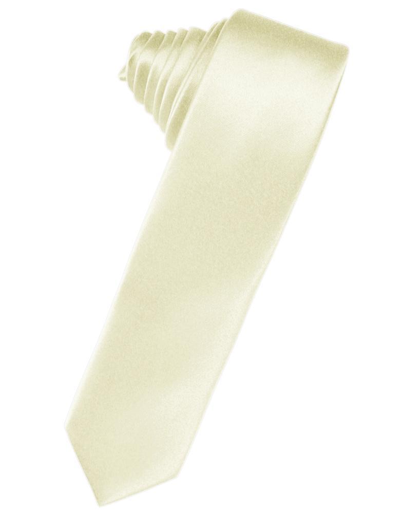 Ivory Luxury Satin Skinny Necktie