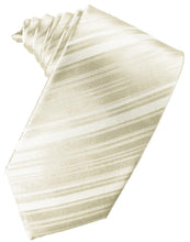 Ivory Striped Satin Necktie