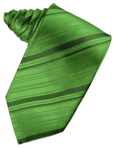 Kelly Striped Satin Necktie