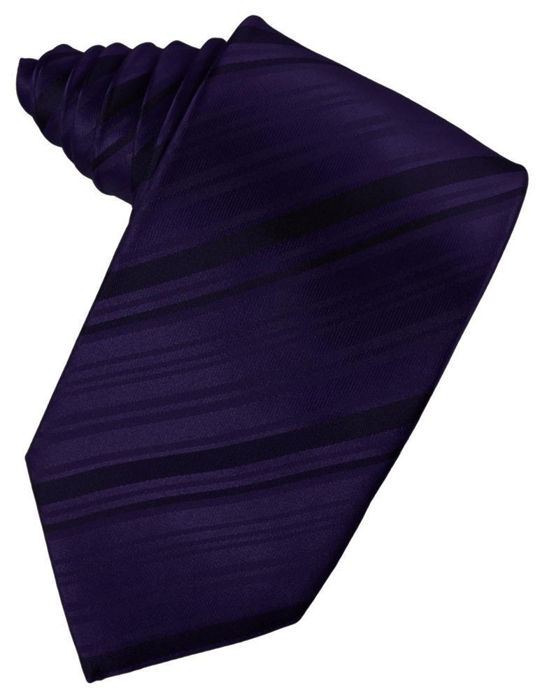 Lapis Striped Satin Necktie