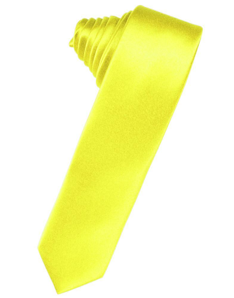 Lemon Luxury Satin Skinny Necktie