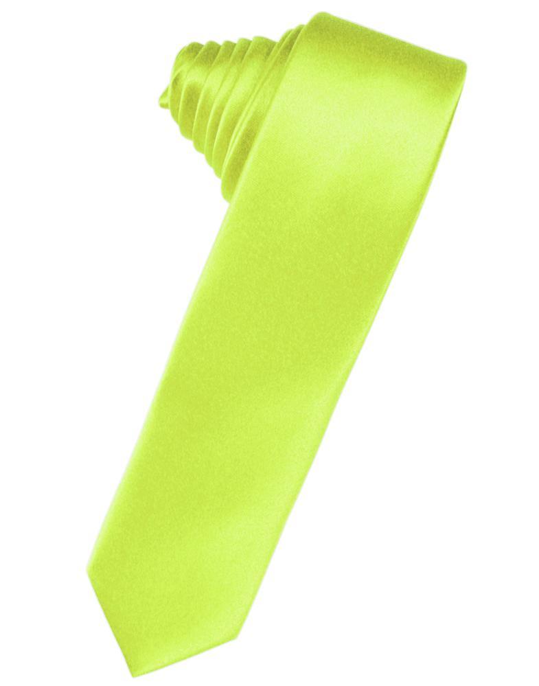 Lime Luxury Satin Skinny Necktie