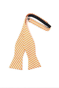 Cardi Self Tie Orange Newton Stripe Bow Tie