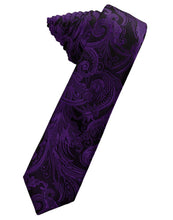 Purple Tapestry Skinny Necktie