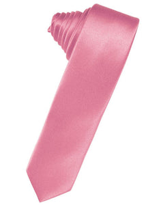 Rose Petal Luxury Satin Skinny Necktie