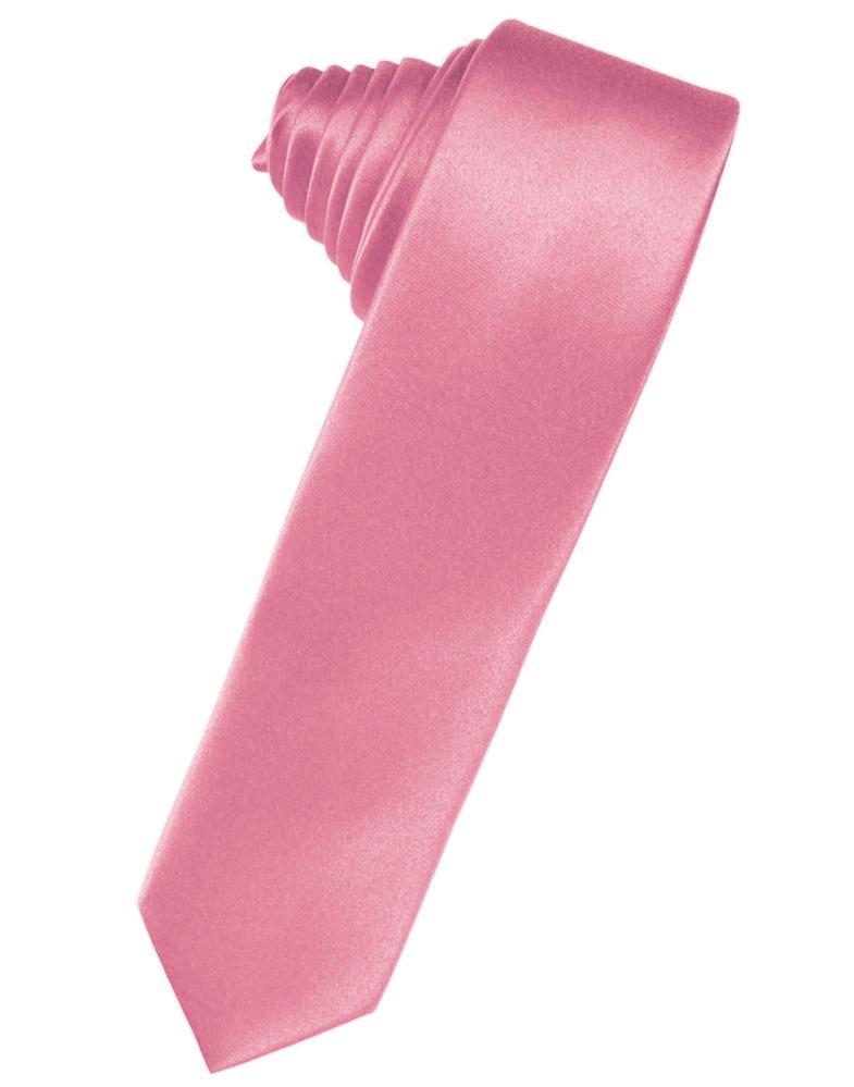 Rose Petal Luxury Satin Skinny Necktie