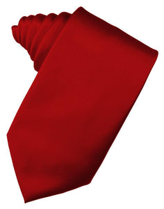 Scarlet Luxury Satin Necktie