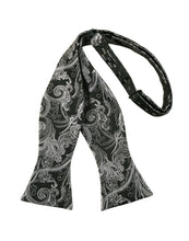 Cardi Self Tie Silver Tapestry Bow Tie