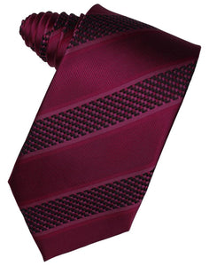 Wine Venetian Stripe Necktie