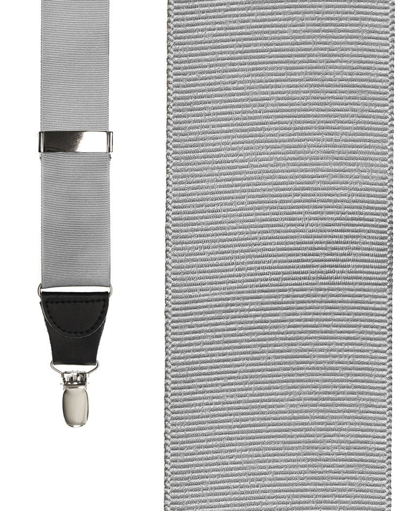 Cardi "Silver Grosgraine Ribbon" Suspenders