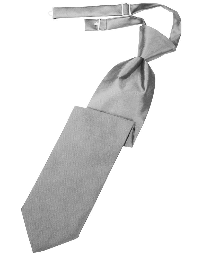 Cardi Silver Luxury Satin Kids Necktie