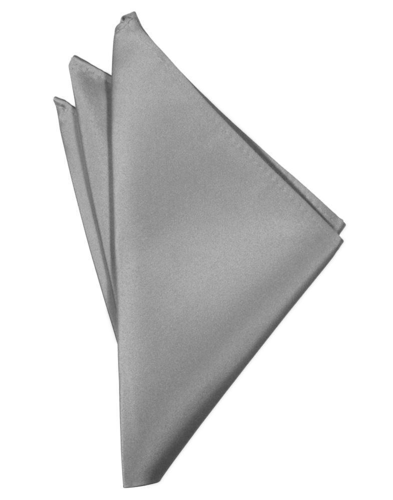 Cardi Silver Luxury Satin Pocket Square