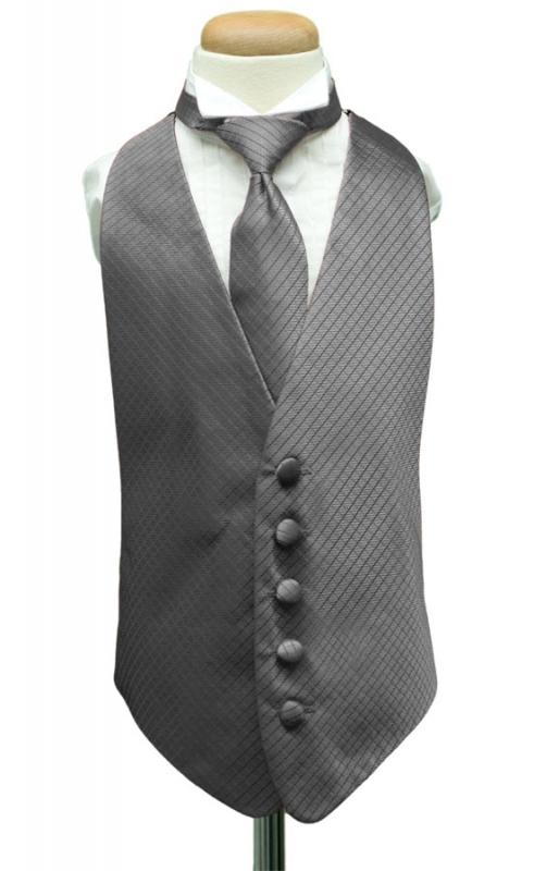 Cardi Silver Palermo Kids Tuxedo Vest