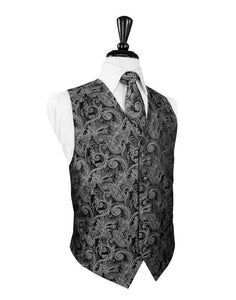 Silver Tapestry Tuxedo Vest