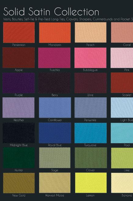 Cardi Solid Satin Swatch Card
