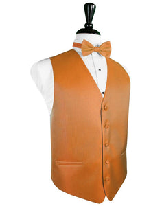Tangerine Herringbone Tuxedo Vest