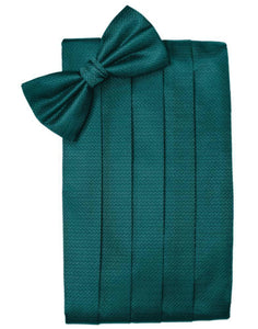 Teal Herringbone Cummerbund