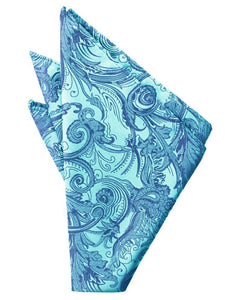 Cardi Turquoise Tapestry Pocket Square