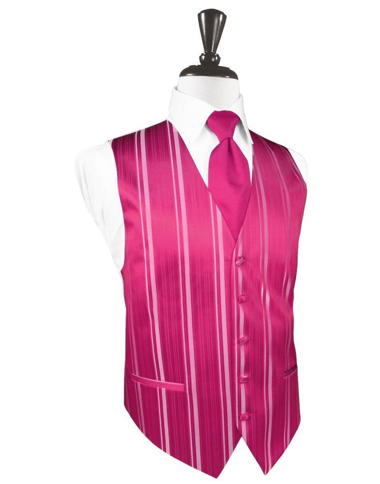 Watermelon Striped Satin Tuxedo Vest Watermelon Striped Satin Tuxedo Vest