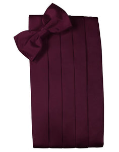 Burgundy Satin Cummerbund - Formal Wear Accessory For Tuxedo Outfits