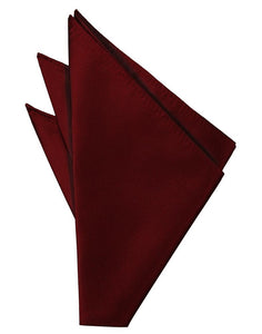 Cardi Wine Solid Twill Pocket Square