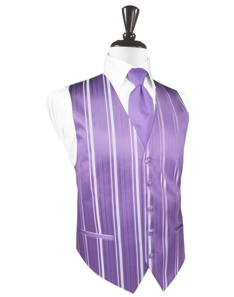 Wisteria Striped Satin Tuxedo Vest