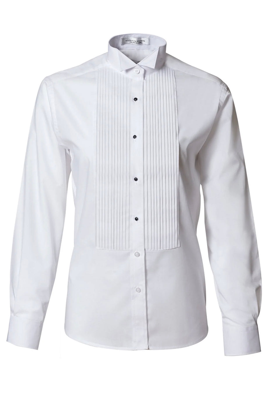 Classic Collection "Aubrey" Women's White Pleated Wingtip Tuxedo Shirt