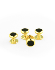 Classic Collection Black Onyx Inset with Gold Setting Studs Set