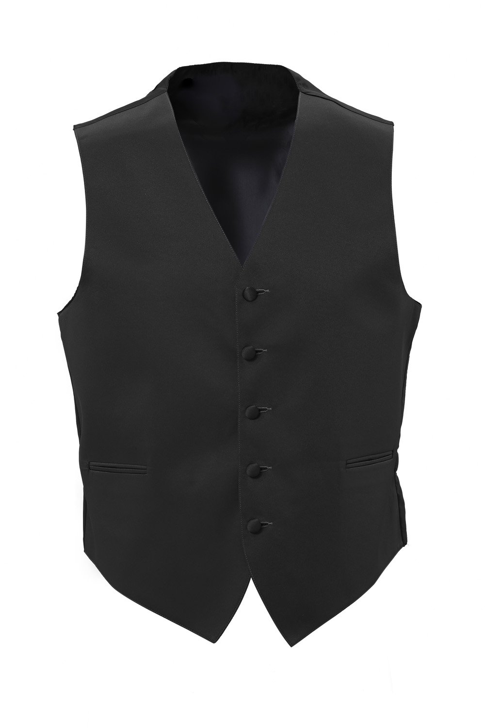 Classic Collection Black Satin Tuxedo Vest