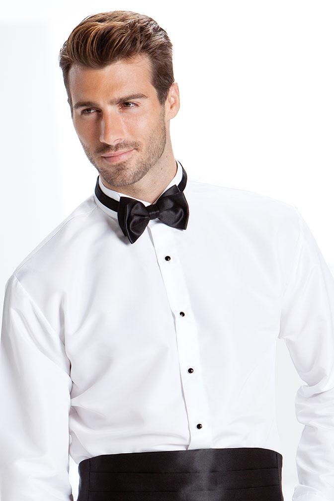 Classic Collection "Davio" White Wingtip Tuxedo Shirt