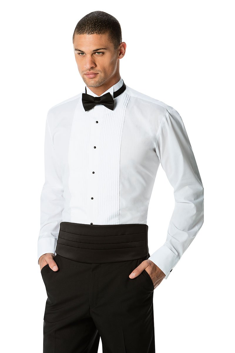 Classic Collection "Franco" White Wingtip Tuxedo Shirt