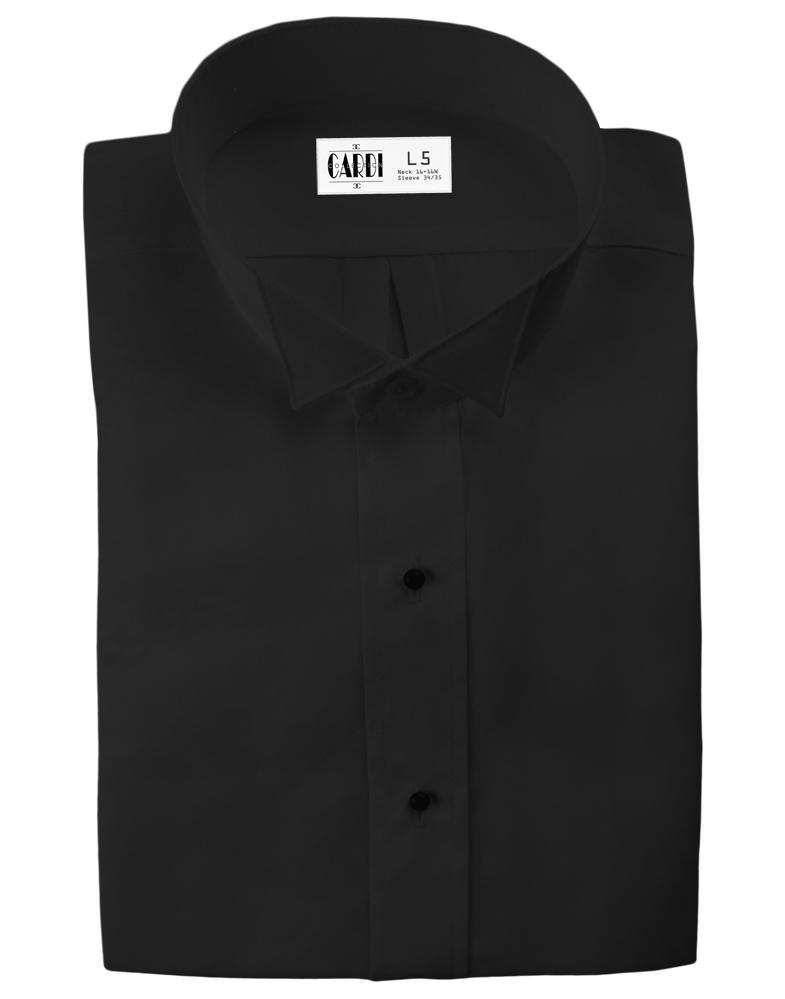 Classic Collection "Lucca" Kids Black Wingtip Tuxedo Shirt