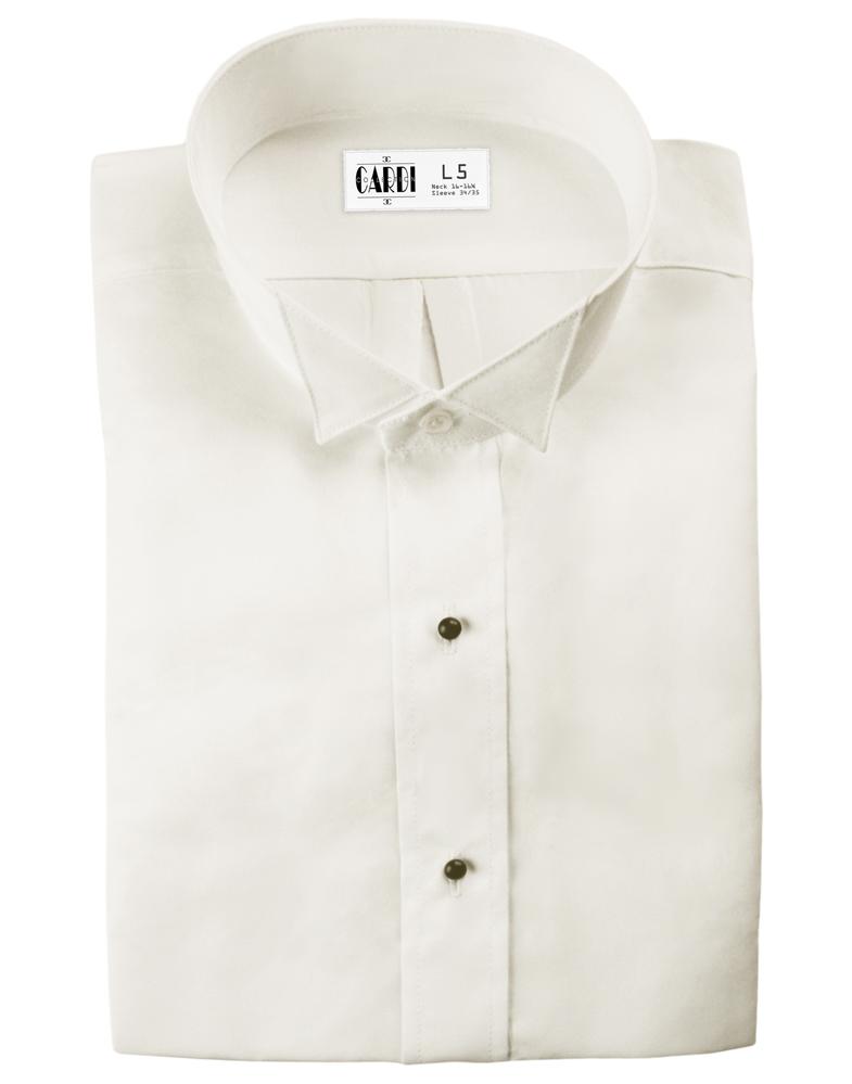 childrens ivory dress shirts Black n Bianco Boys' Signature Sateen Long Sleeve Dress Shirt in Ivory