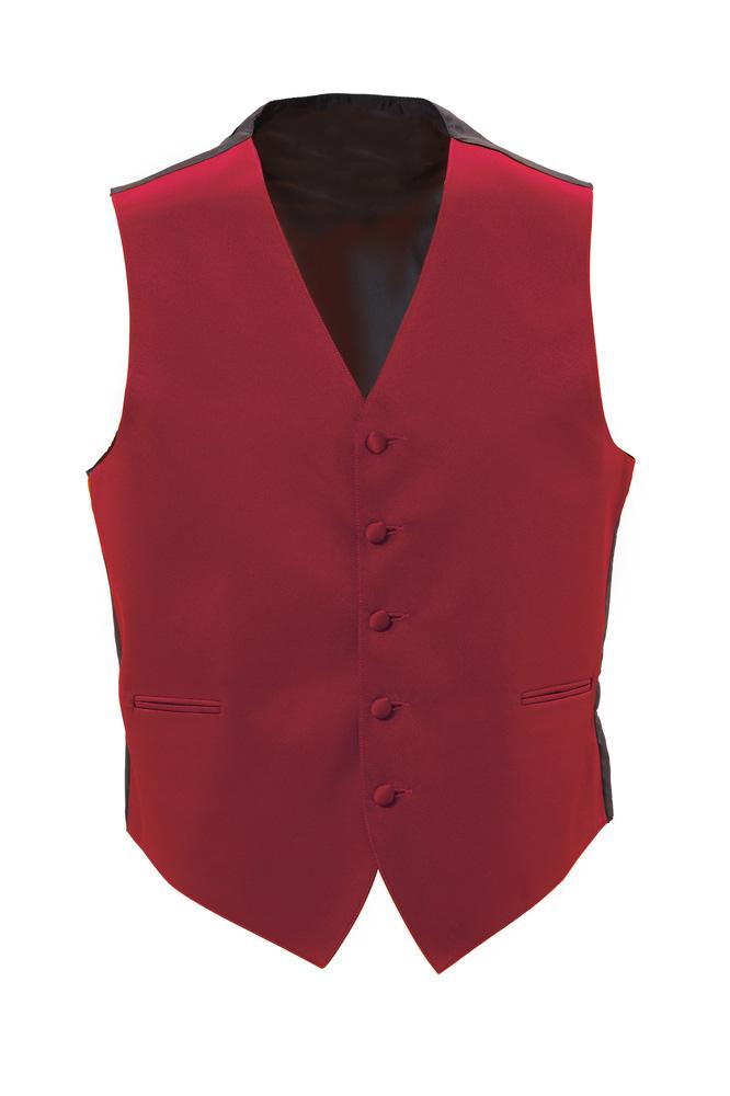 Classic Collection Red Satin Tuxedo Vest