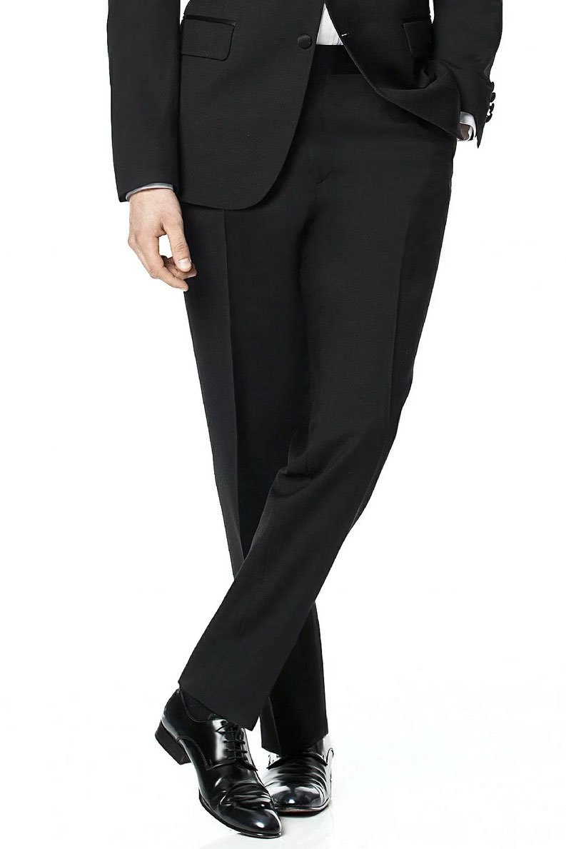 BOSS  Slimfit tuxedo trousers in virginwool serge