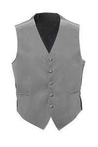 Classic Collection Silver Satin Tuxedo Vest