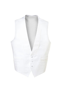 Classic Collection White Pique Full Back Tuxedo Vest