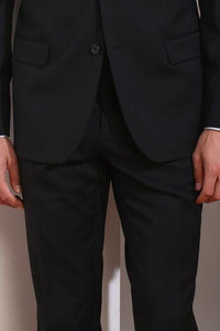 Couture 1901 Couture 1901 Stretch Black Plain Front Pants