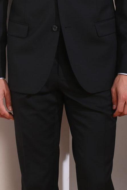 Couture 1910 "Monte" Black Plain Front Pants
