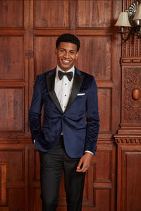 Navy velvet waistcoat outlet