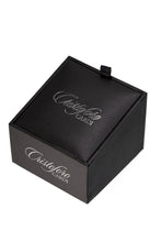 Cristoforo Cardi Black Circular Onyx with Gold Feather Cut Edge Studs and Cufflinks Set