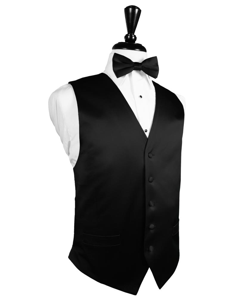 Cristoforo Cardi Black Noble Silk Tuxedo Vest