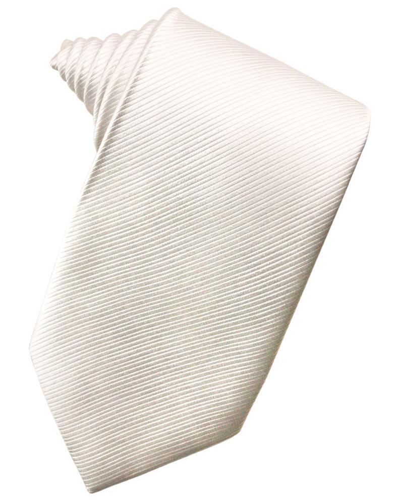 Ivory Faille Silk Necktie