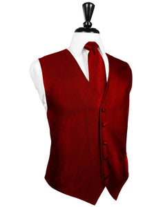 Cristoforo Cardi Red Faille Silk Tuxedo Vest 3XL Cristoforo Cardi Red Faille Silk Tuxedo Vest 3XL