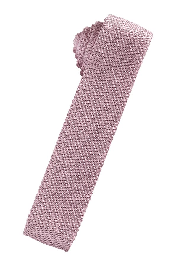 Rose Silk Knit Necktie