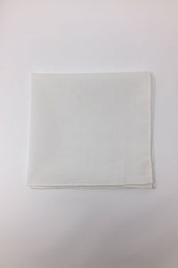 Cristoforo Cardi White Cotton Pocket Square