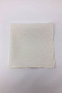 Cristoforo Cardi White Linen Pocket Square